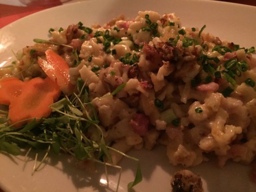 Lecker Kässpätzle mit Speck....